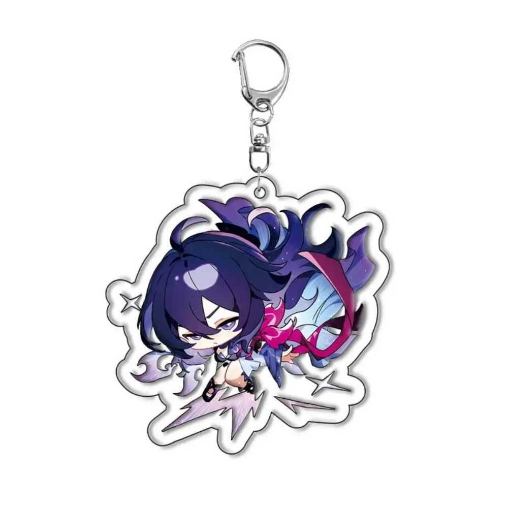 March 7th Honkai Star Rail Keychain New Seele Fuan Xuan Prop Badge Kafka Costume Anime Game PendantX240919
