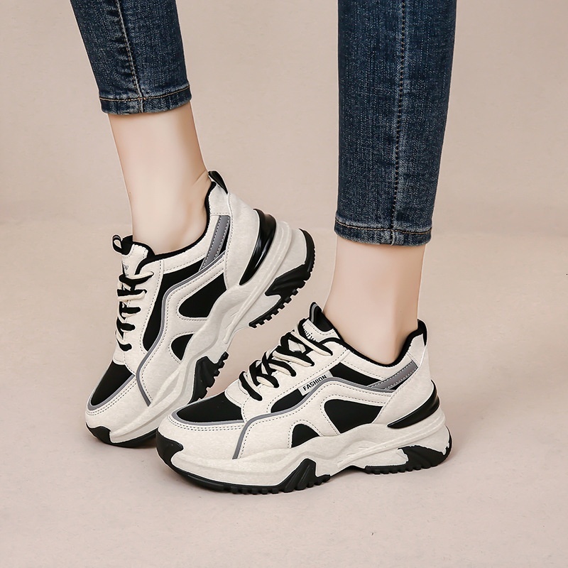 Sports for women, 2023 Spring and Autumn new casual Instagram trendy thick sole, height increasing dad shoes, children's shoes