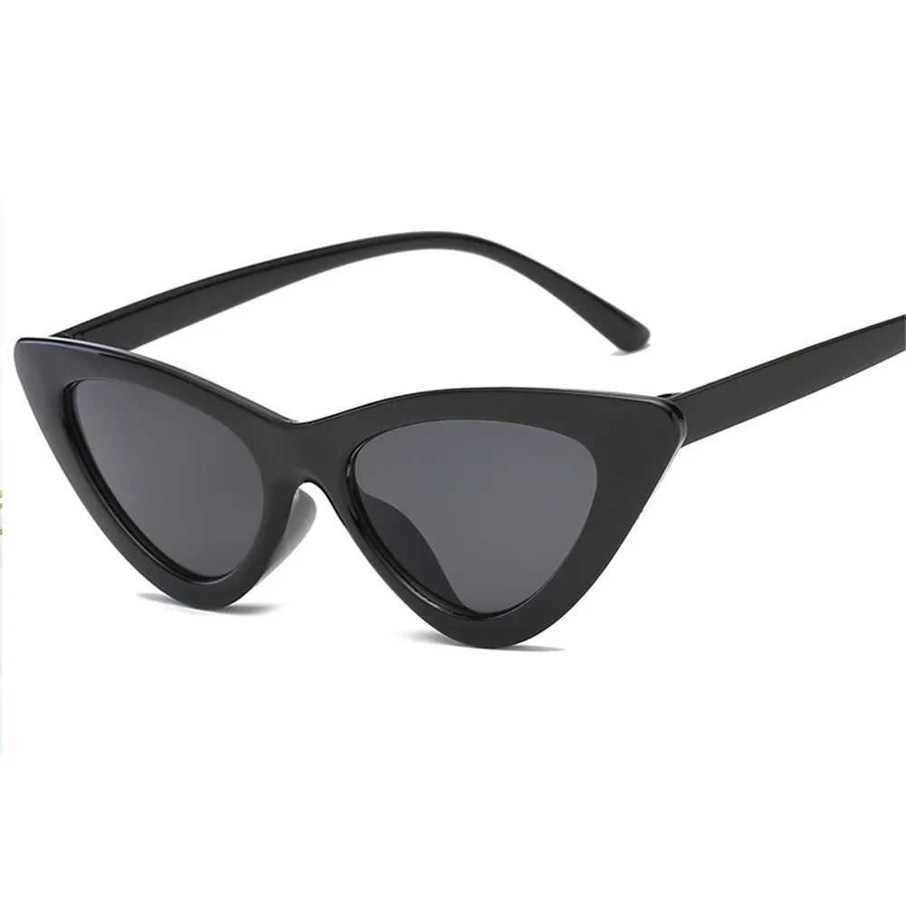 fashion sunglasses woman brand Designer vintage retro triangular cat eye glasses oculos De Sol Transparent ocean uv400X240920
