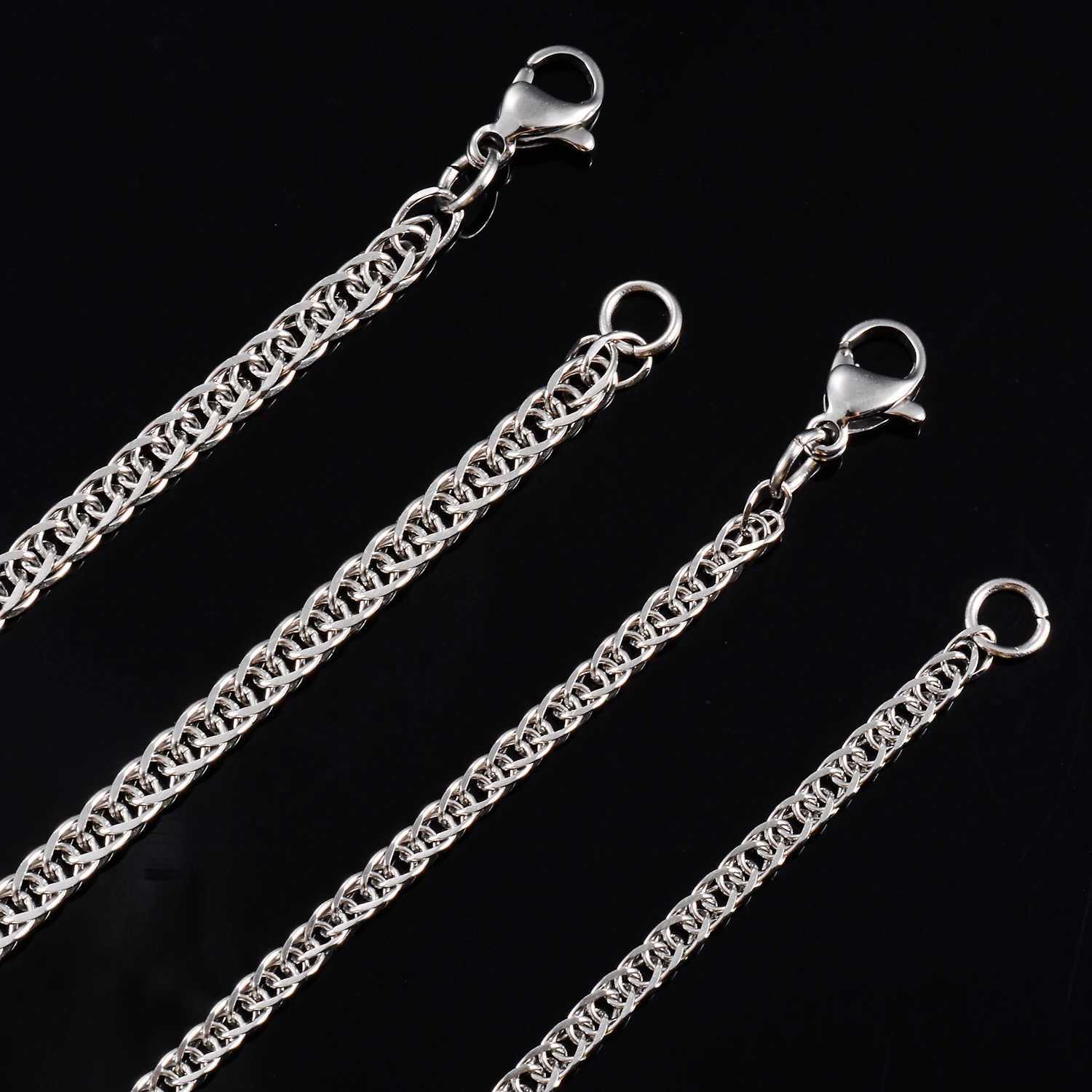 Hip hop 1.5mm/2.2mm/2.5mm/3.4mm Stainless Steel Weave Cuban Link Chain Necklace for Men Women Silver/Gold color 14 to 30 InchesX240919