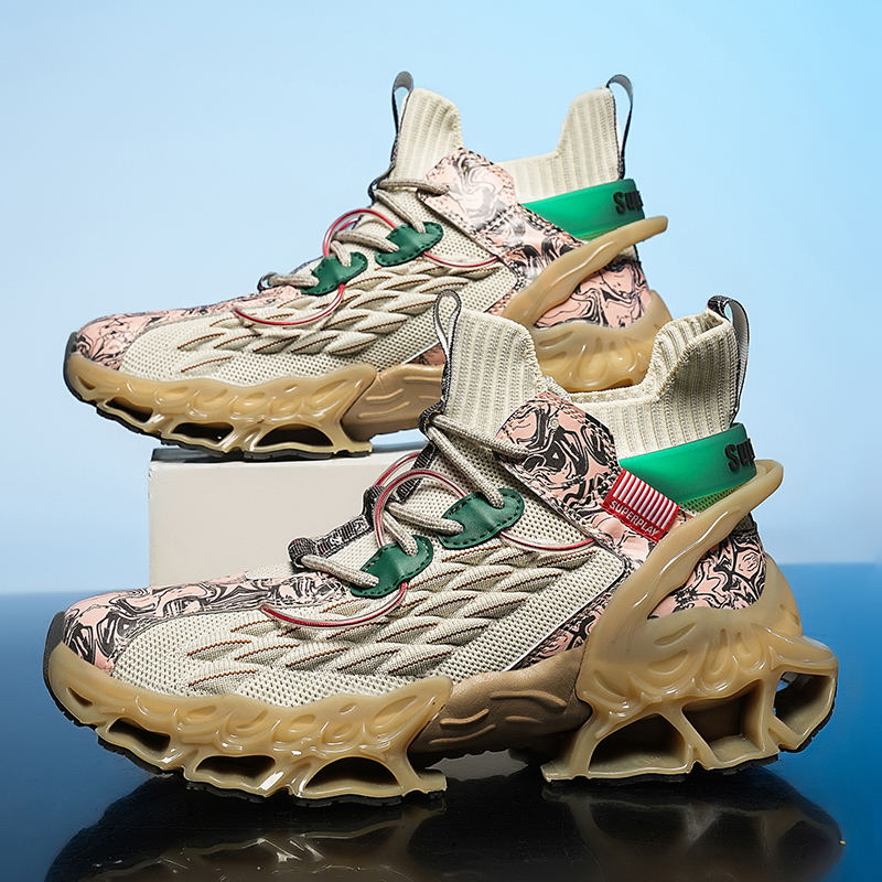 2025 new Street High Men Comfy Blade Sneakers Shock Absorption High-top Sock Sports Brand Design Walking Shoes Male Footwear 9777 -top