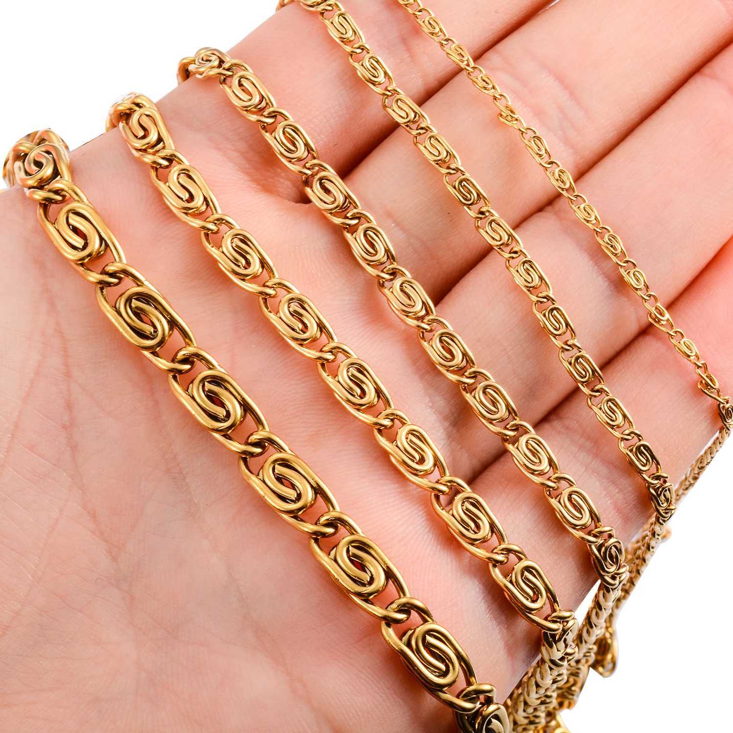Stainless Steel Paperclip Shape Link Chain Necklace 1.8/2.8/3.8/4.4/5.4mm for Women Men Gold Color Hip Hop Choker JewelryX240919