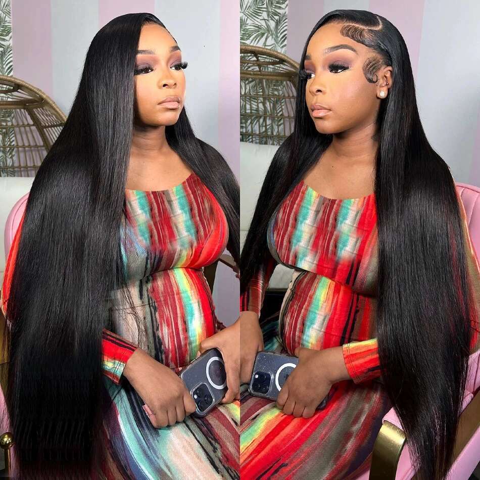 30 36 Inch 13x4 Bone Front Human Hair Brazilian 13x6 Straight HD Lace Frontal Wig 5x5 Closure Glueless Wigs