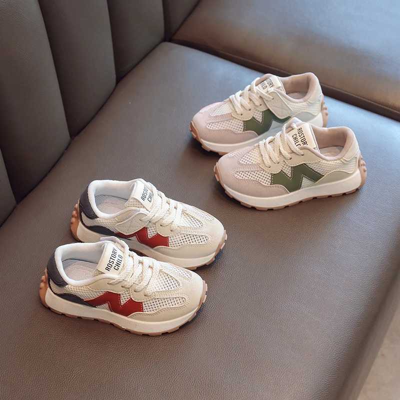 New Spring Autumn Children Sneakers Girls Anti-slip Single Mesh Shoes Boys Breathable Sneaker M240920