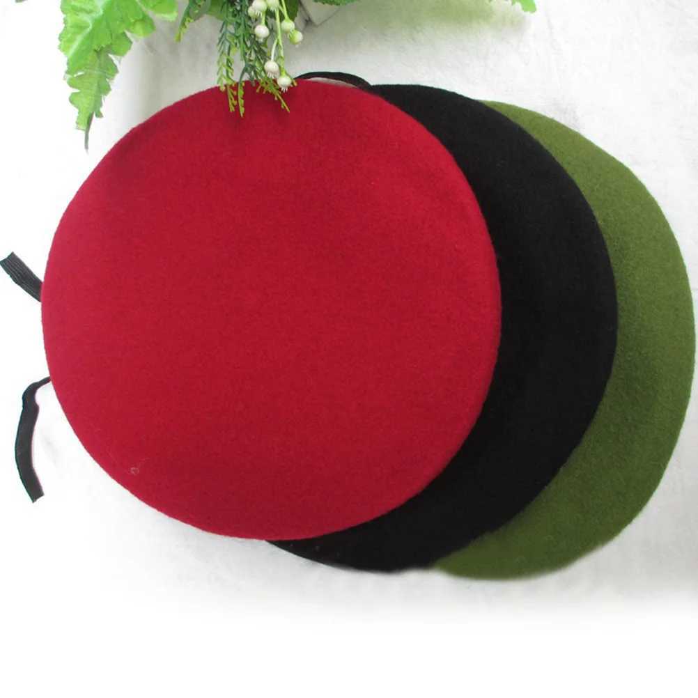Unisex Mens Wear Womens Adjustable Spring Autumn Pure Wool Beret Hat Sun Hat Driving Adult (Army Green)X240919