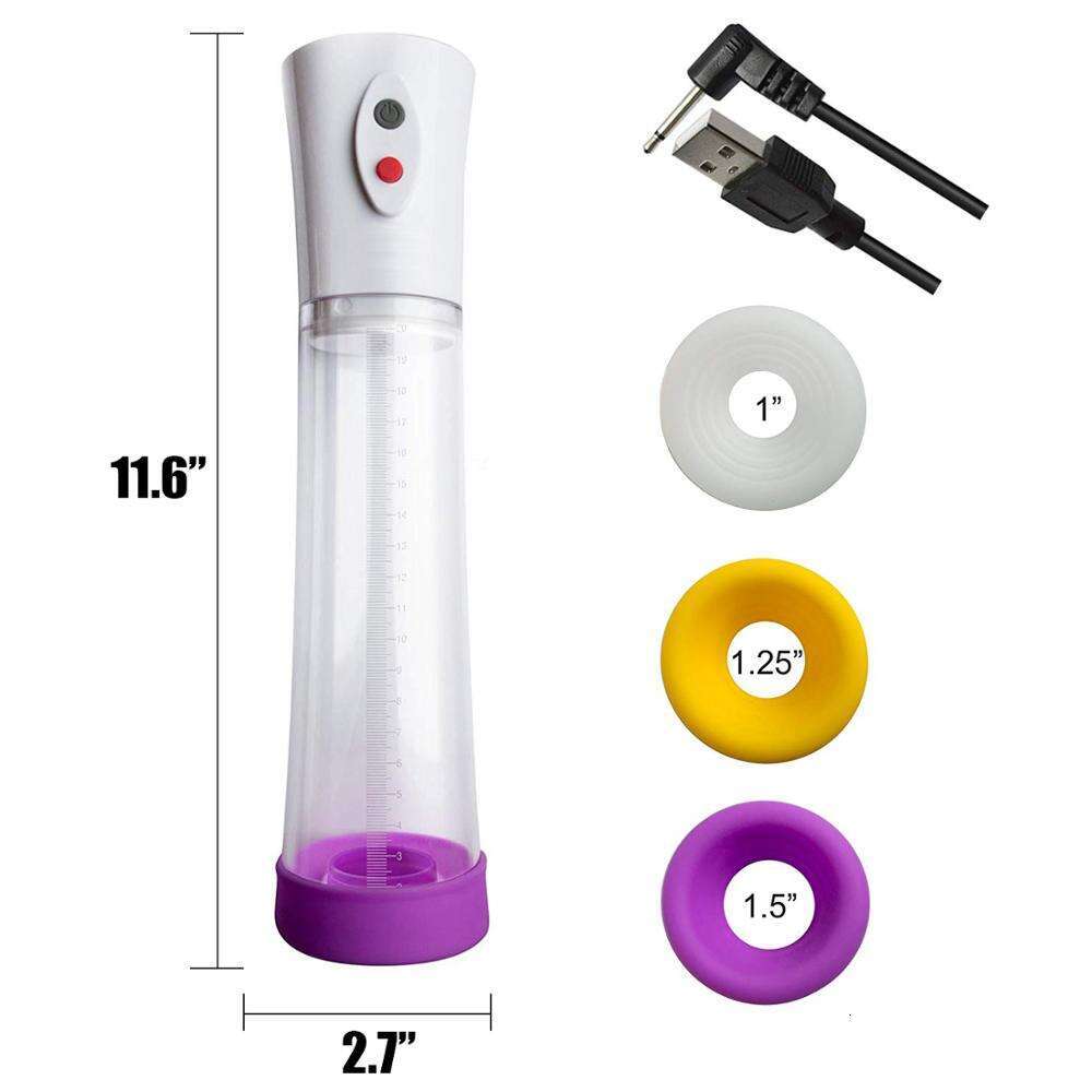 High efficiency simple use rechargeable electric penis pump for vacuum enlarger