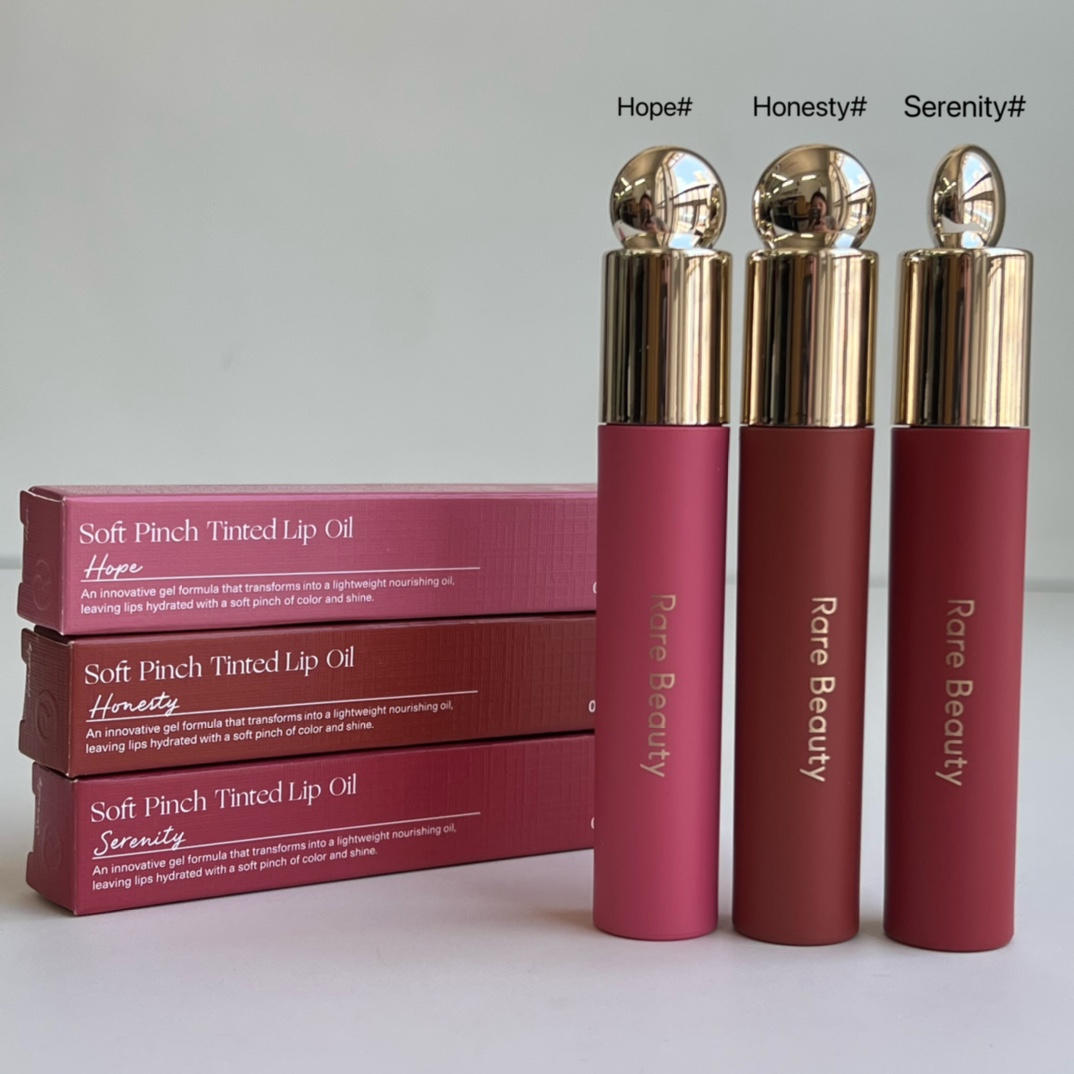 2Pcs Rare Beauty Selena Gomez Soft Pinch Tinted Oil 3Ml Liquid Lipstick Lipgloss Joy Honesty Serenity Hope Balm Moisturizing Glaze Lip Gloss