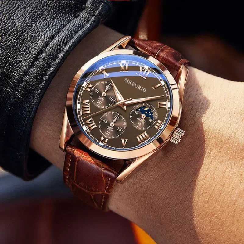 Luxury Brand Watch Men Quartz Watches Relogio Masculino Leather Strap Business Wristwatches Dropshipping RelojX241010