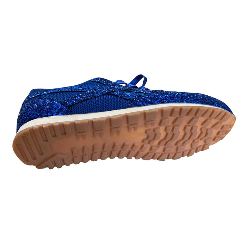 Bg Crystal Sneakers: Sporty Pink Lace-Up Running Shoes for Women 4