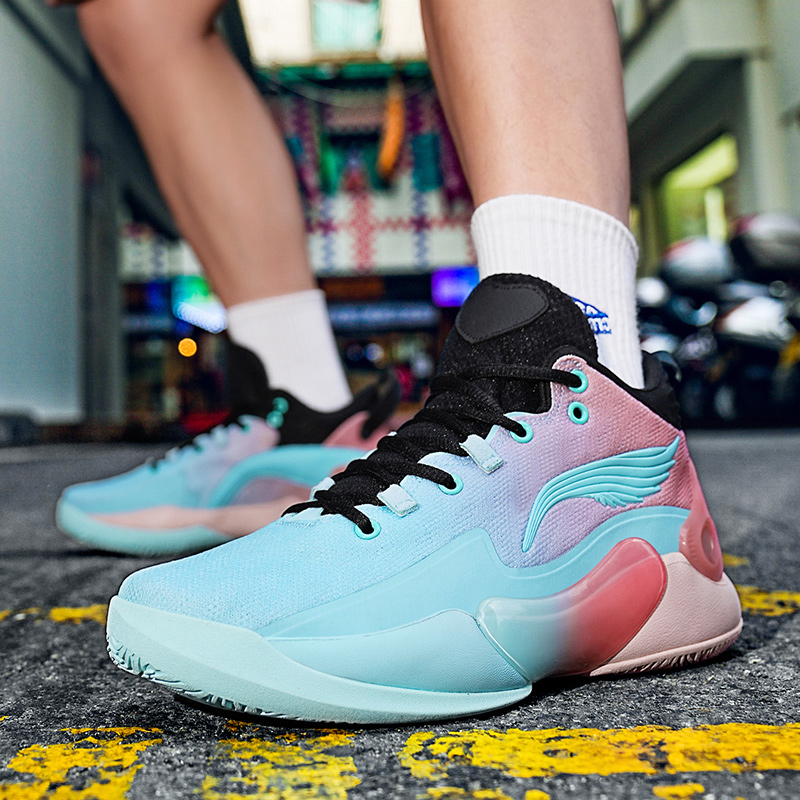 Anti-slip professional combat basketball shoes 2024 new youth students anti-slip breathable shock absorption sports shoes
