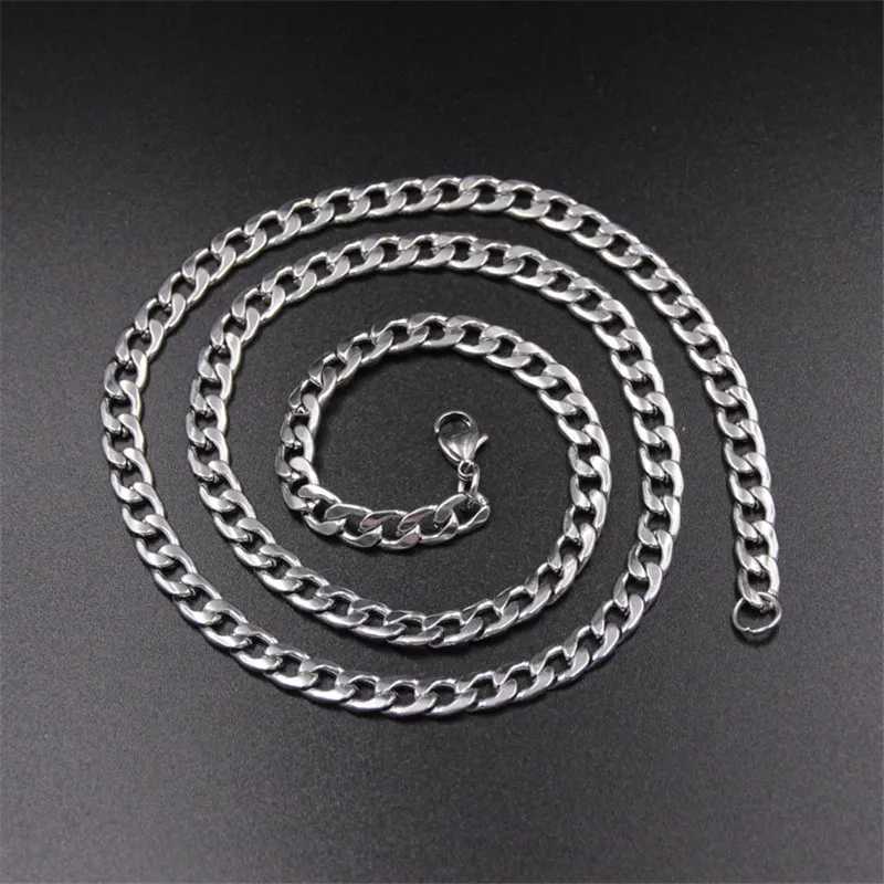 Wholesale Price Width 4MM Stainless Steel Chain Necklace Fashion Men Link Necklace Party Gift Jewelry Length 50-70CM drop shipX240919