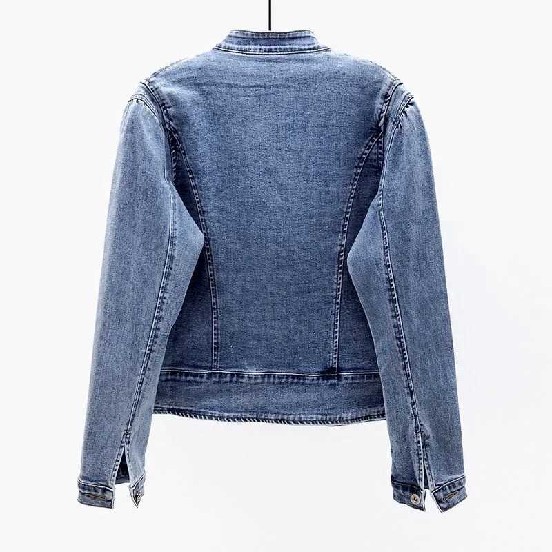 Women Jeans Jacket 2022 New Spring Autumn Clothing Embroidered Short Denim Jackets Female Basic Coat Long Sleeve OuterwearX240920