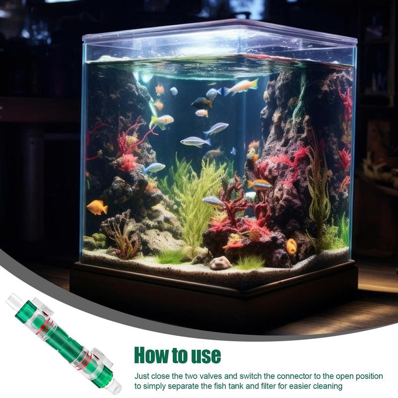 Aquarium Filter Water Valve Hose 12/16mm FlowControl Double Tap Quick Release Connector Fish Tank Hose Pipe Filter Valve