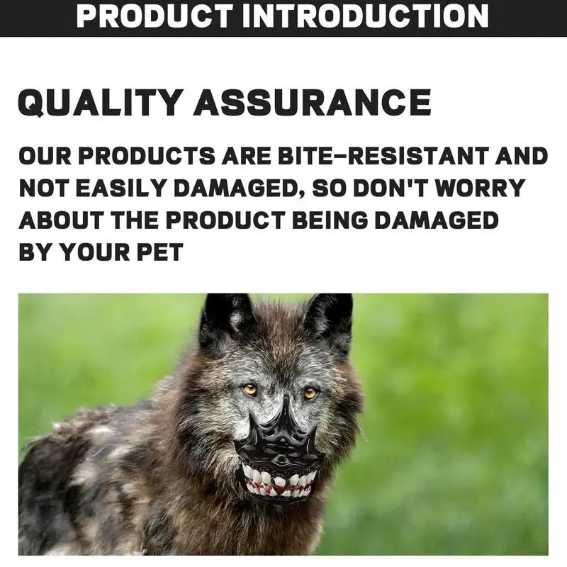 Halloween Dog Tone and Teeth Spooky Prop Halloween Dog Costume Fun and Creative Halloween Dog Tone Anti Bite Werewolf Supply 240914