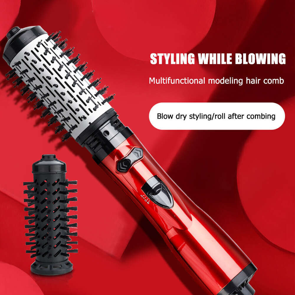 Round 2 In 1 Rotating Ion Hot Air Hair Dryer Curg Straight Comb Brush