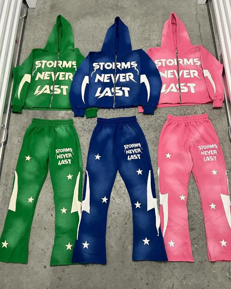 Trendy Fashion Street Letter Embroidered Oversized Hoodie Men Y2k Gothic Punk Casual Loose Zipper Sweatshirt Women 240910