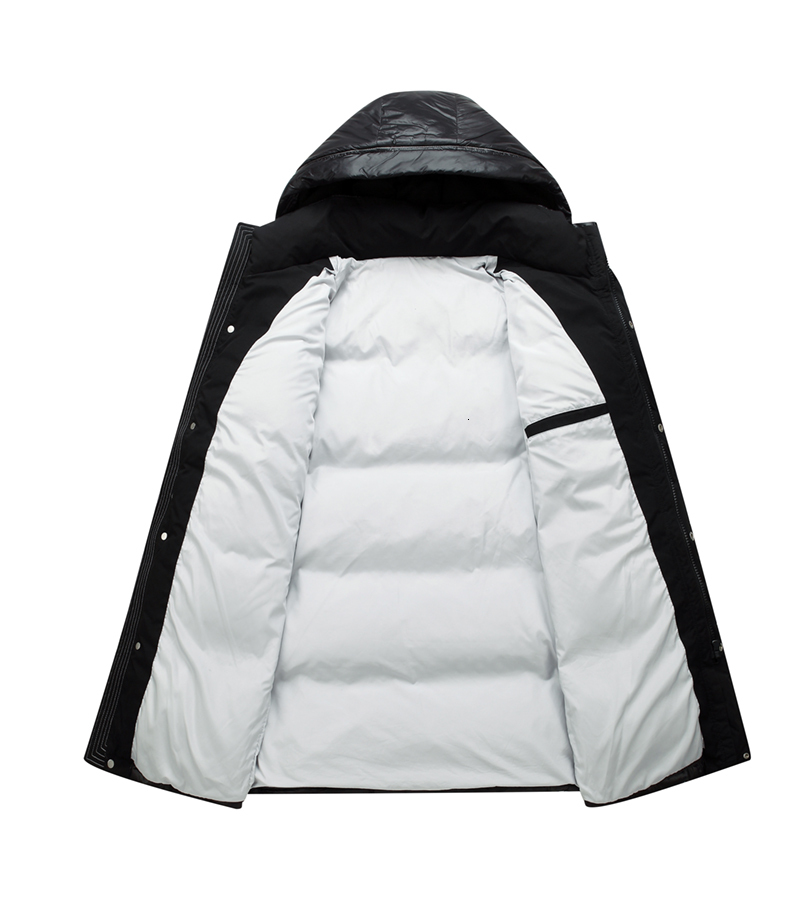White Duck Down Winter Warm Windproof Hooded Puffer Jacket Men Waterproof High Quality Casual Overcoat Thicken Parkas