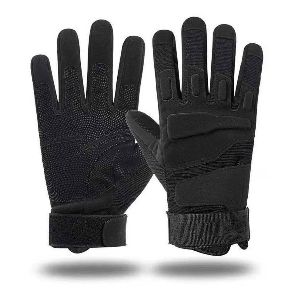 Sports Gloves Mens tactical special forces Black Hawk autumn and winter thin suede warm sports fitness anti slip durable motorcycle H240920