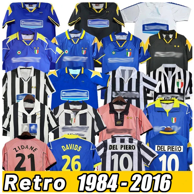 Juvantus Retro ZIDANE soccer jerseys PIRLO DAVIDS Buffon INZAGHI 84 85 94 95 02 03 04 05 11 12 15 16 DEL PIERO ROSSI Ancient maillot Conte shirts
