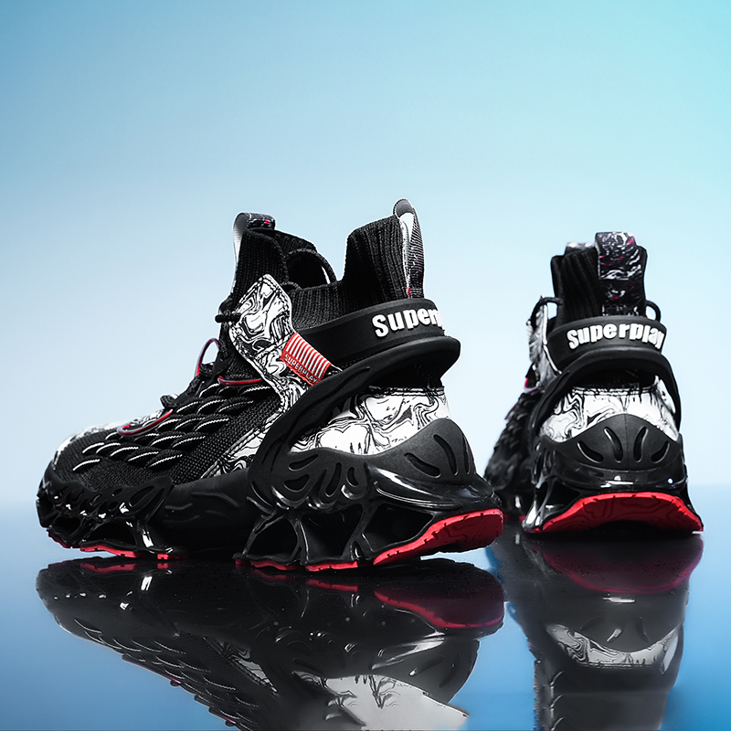 2025 new Street High Men Comfy Blade Sneakers Shock Absorption High-top Sock Sports Brand Design Walking Shoes Male Footwear 9777 -top