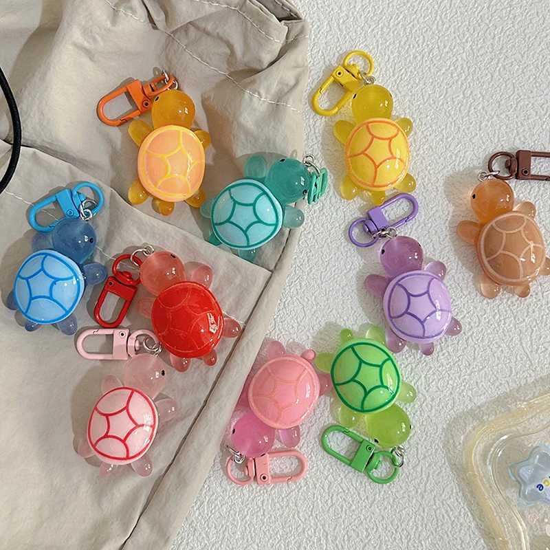 Cartoon Luminous Colored Turtle Pendant Keychain Backpack Hangings Decoration GiftsX240919