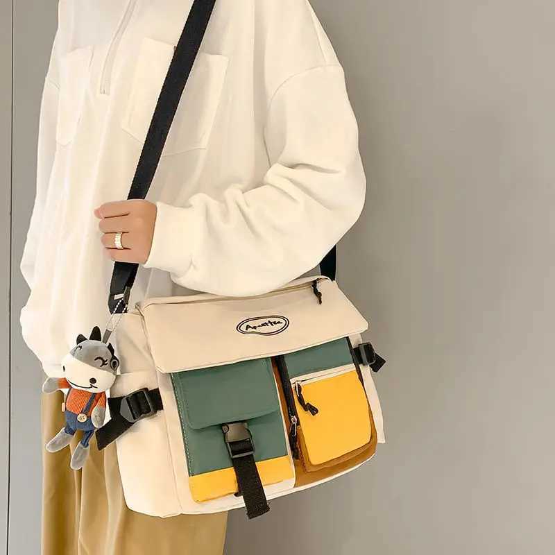 Waterproof Nylon Messenger Bag High Quality Womens Handbags Shoulder Bags Splicing Designer Crossbody Bags for Men Pouch Bolsas Z240919