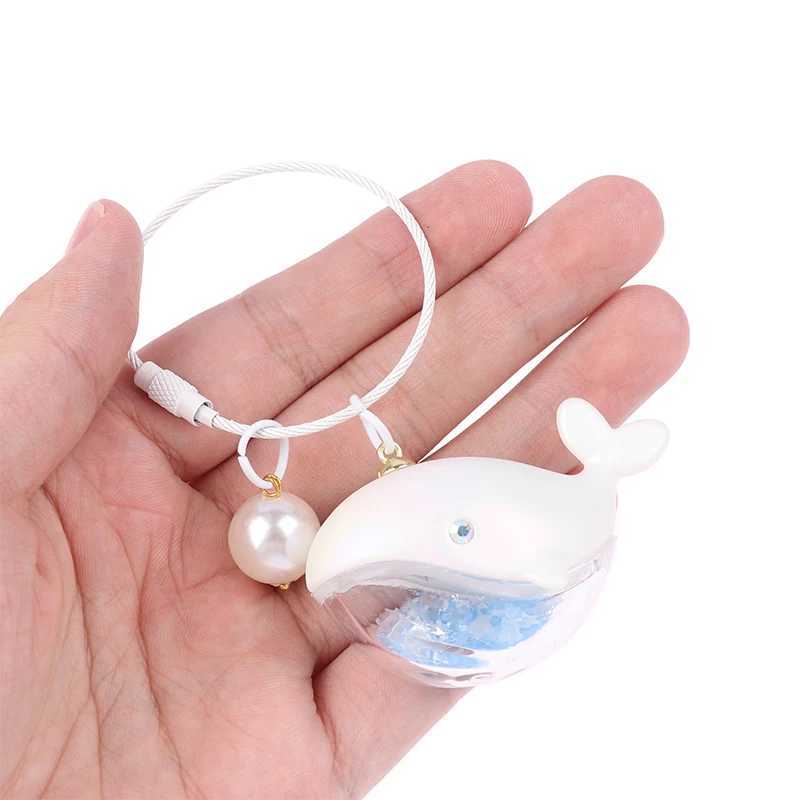 Funny Dolphin Keychain With Liquid For Car Keys Kawaii Whale House Pendant Keyring Girls Handbag Key Chains Jewelry GiftsX240919