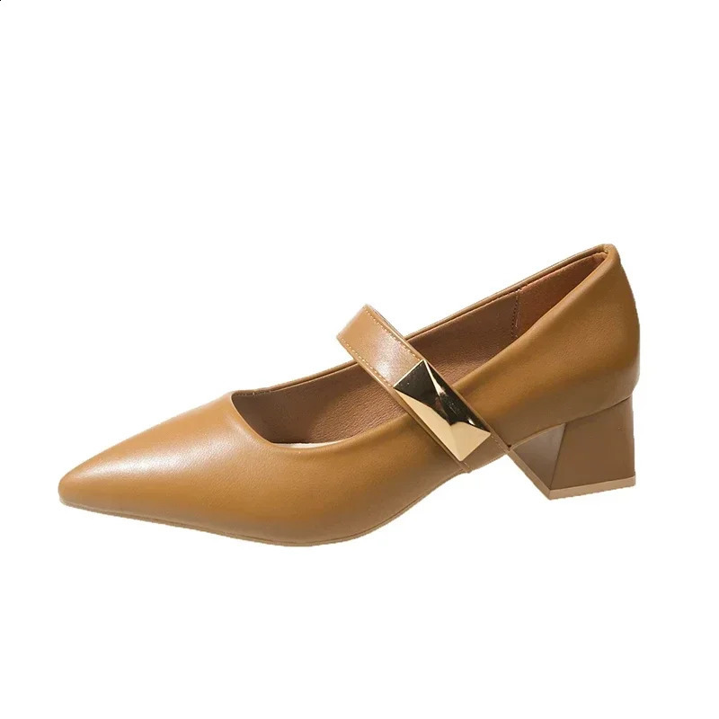 Solid Square Toe Womens Rubber Pump 2024 Summer Med Heel Womens Shoes Casual Shallow Square Sole Pump Zapatos 240919