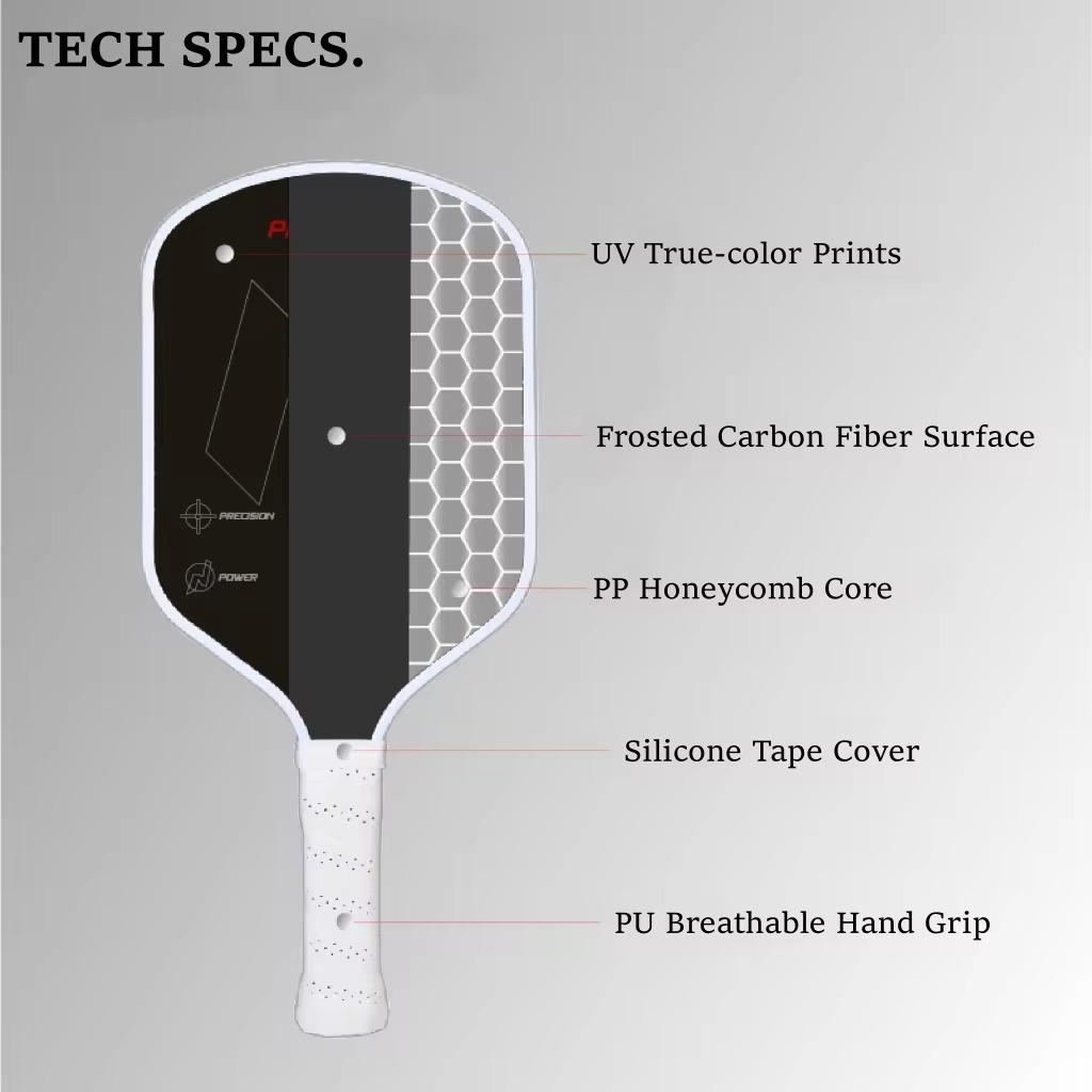 VIGORBALL T700 Carbon Fiber Surface Pickleball Paddle, 13mm Honeycomb Core, Enhanced Control, Power and Spin for beginner