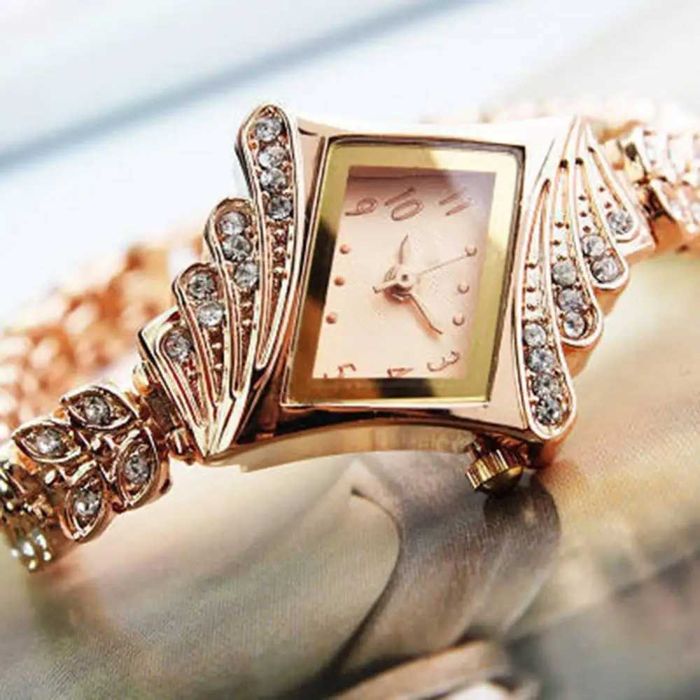 Brand Fashion Women Watches Bracelet Watch Luxury Ladies Crystal Quartz Rhombus Bangle Rhinestone Wrist Watch Relogio FemininoX240920