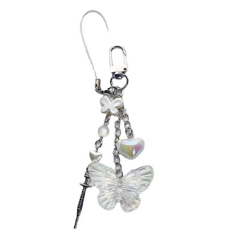 Kawaii Key Chain Women Girl Strap Lanyard Beaded Ins Korea Cute Keychain AccessoriesX240919