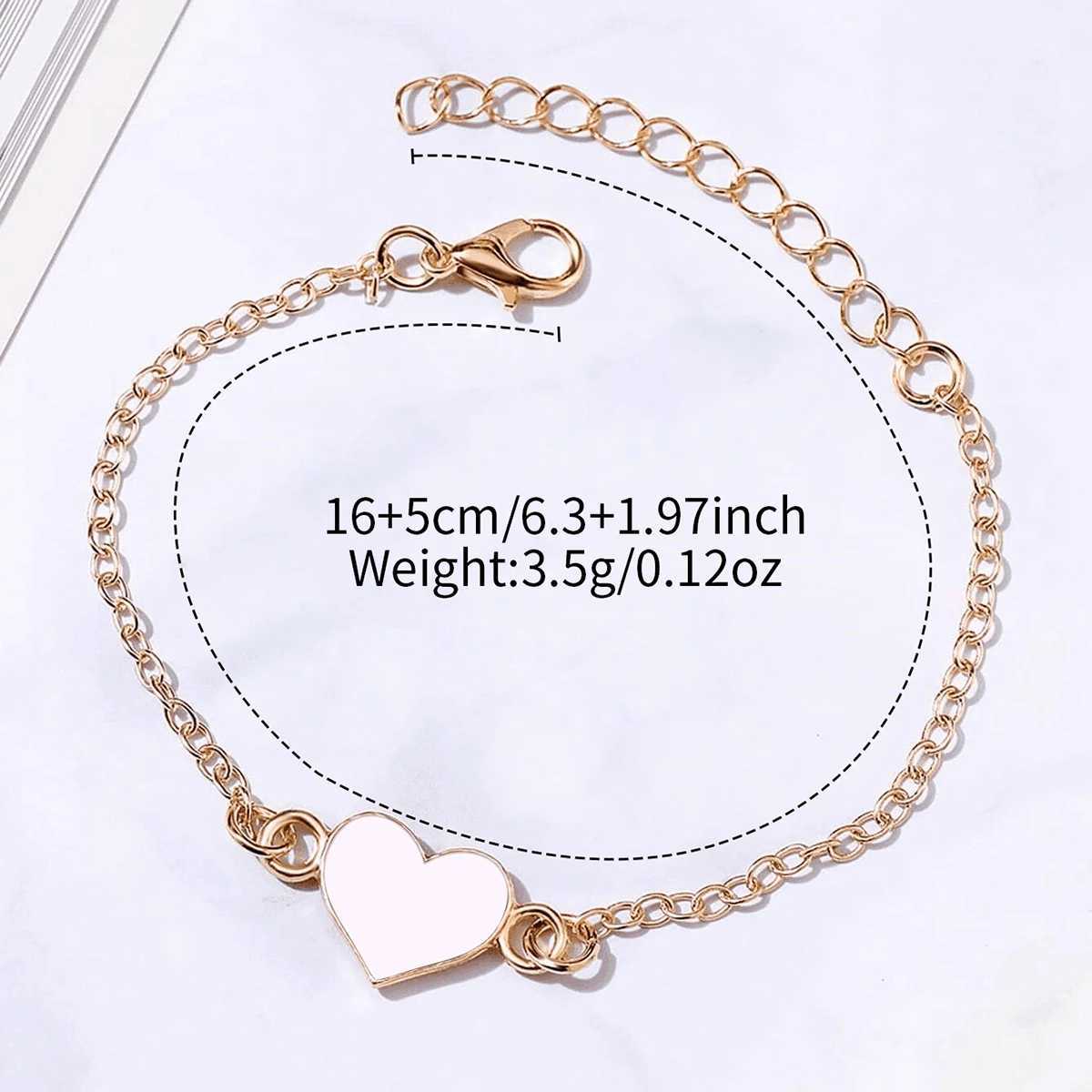 2pcs/set Women Leather Strap Aquare Dial Quartz Watch with Heart-shaped BraceletX240920