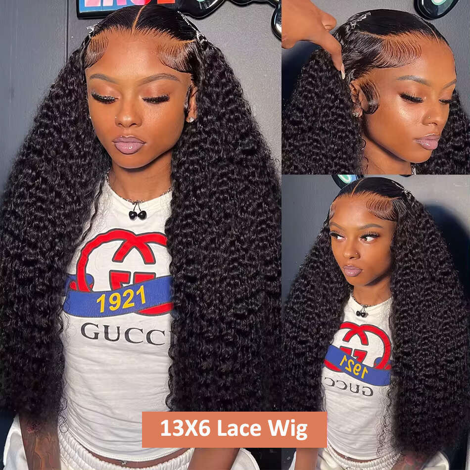 250 Density 13x6 HD Deep Frontal Wig 30 40 Inch Water Wave Curly 13x4 Lace Front Human Hair Glueless Wigs For Women