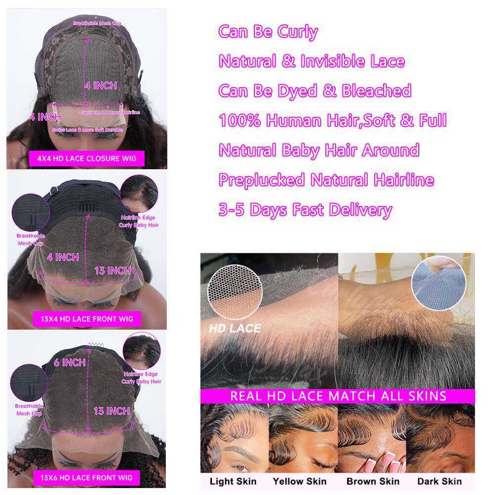 Highlight Honey Blonde Curly Water Wave 13x6 HD Lace Frontal 100% Ombre Deep Human Hair Wigs Wear Go 4x4 Wig