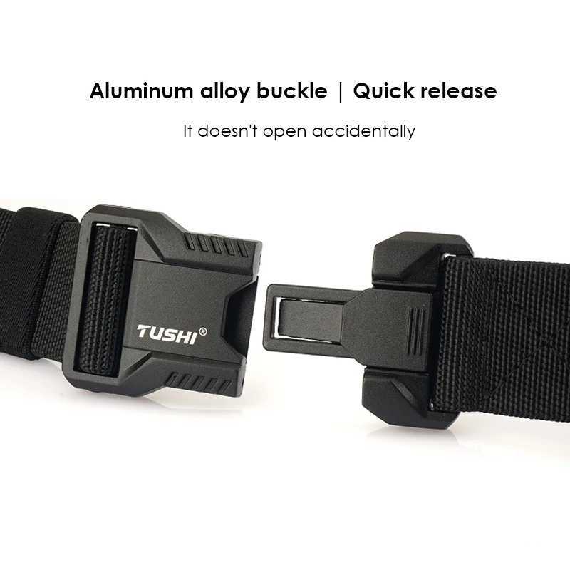 VATLTY new tactical outdoor belt suitable for mens and womens aluminum alloy buckles quick release elastic band casual band jeans waist belt W240920