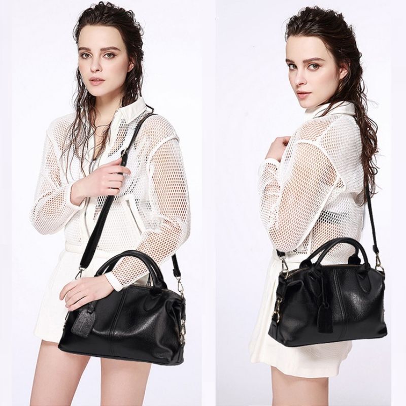 Soft Leather Boston Bags For Women 2024 New Handbags Large Capacity Shoulder Crossbody Fashion Exquisite Tote Bag