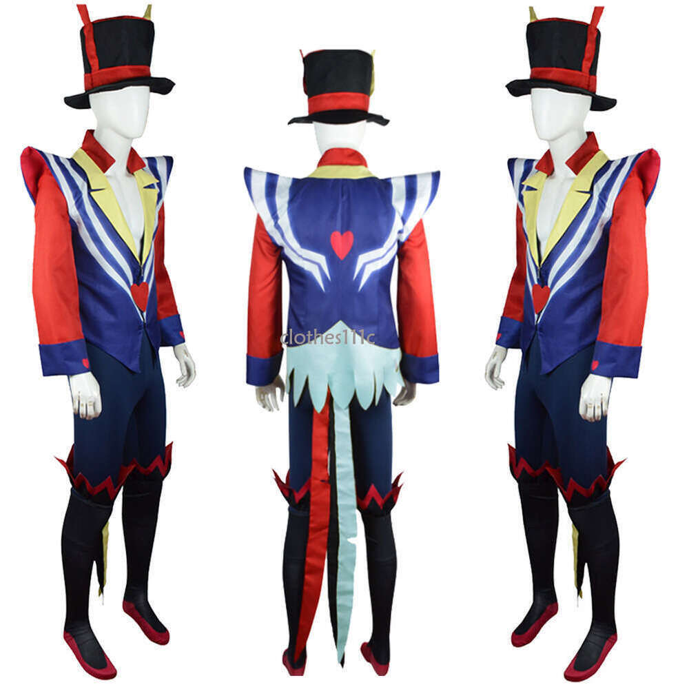 Ozzie Costume Cartoon Helluva Cosplay Roleplay Outfits Hat Headgear Men Adult Male Halloween Disguise Party Suit
