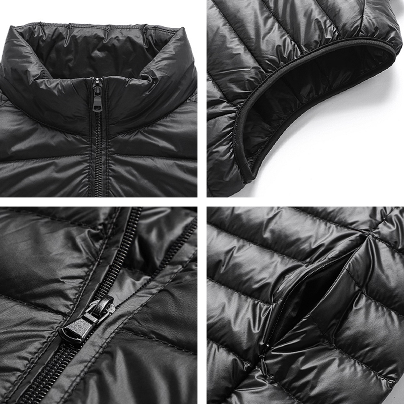 Sleeveless Down Vest Winter New Solid Warm Waterproof Jacket Autumn Men Fashion Casual Thick Windproof Waistcoat Male