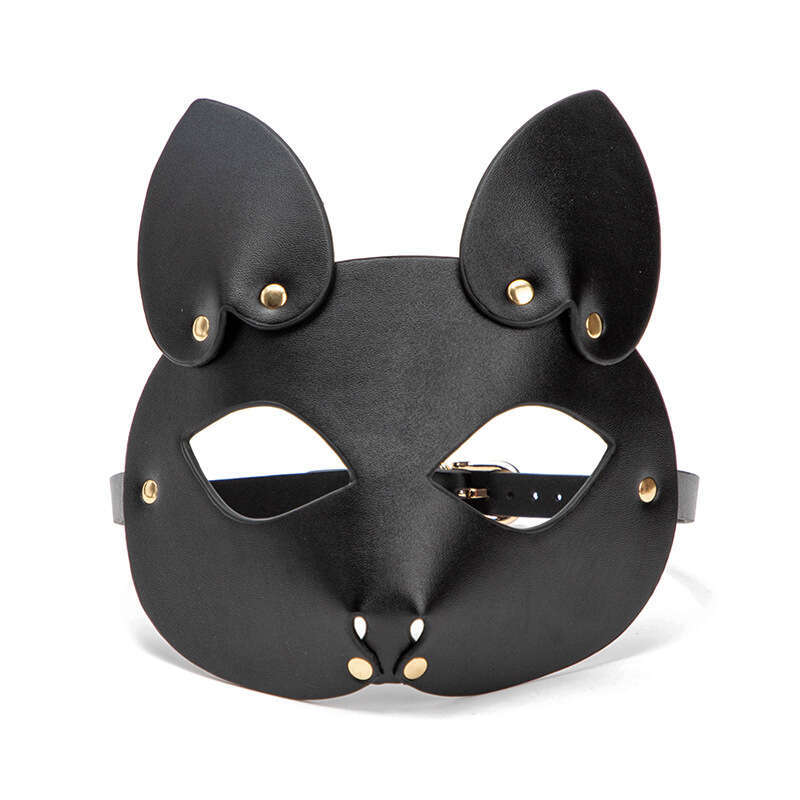 Multi person interaction, flirting, fun mask, ball mask, fun eye mask, black and red fox mask, alternative adult products