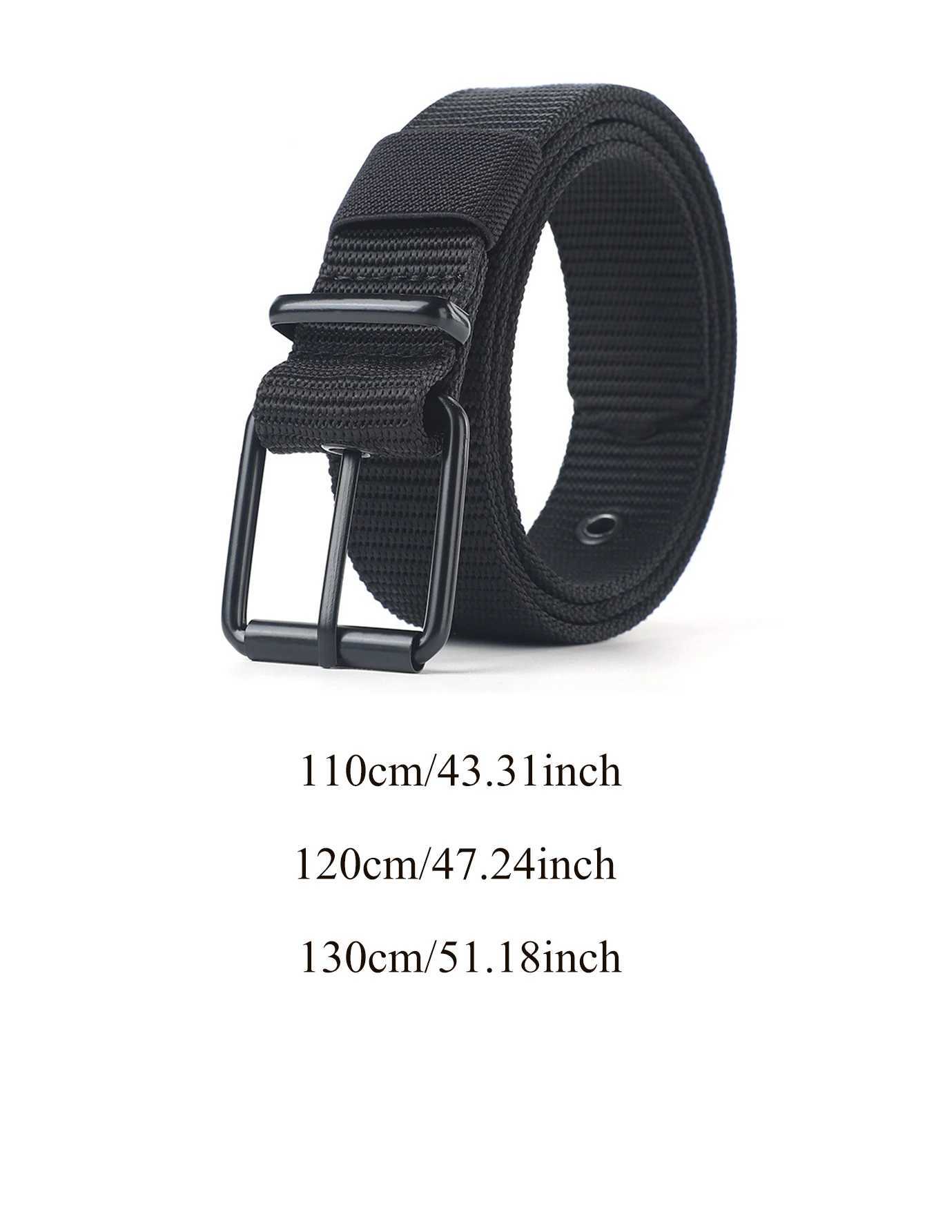 Perforated canvas belt mens needle buckle belt youth Korean version popular jeans belt military training extension W240920