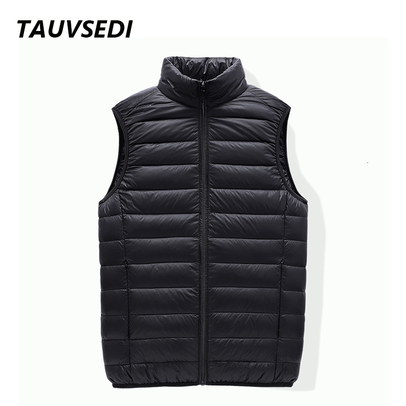 Sleeveless Down Vest Winter New Solid Warm Waterproof Jacket Autumn Men Fashion Casual Thick Windproof Waistcoat Male