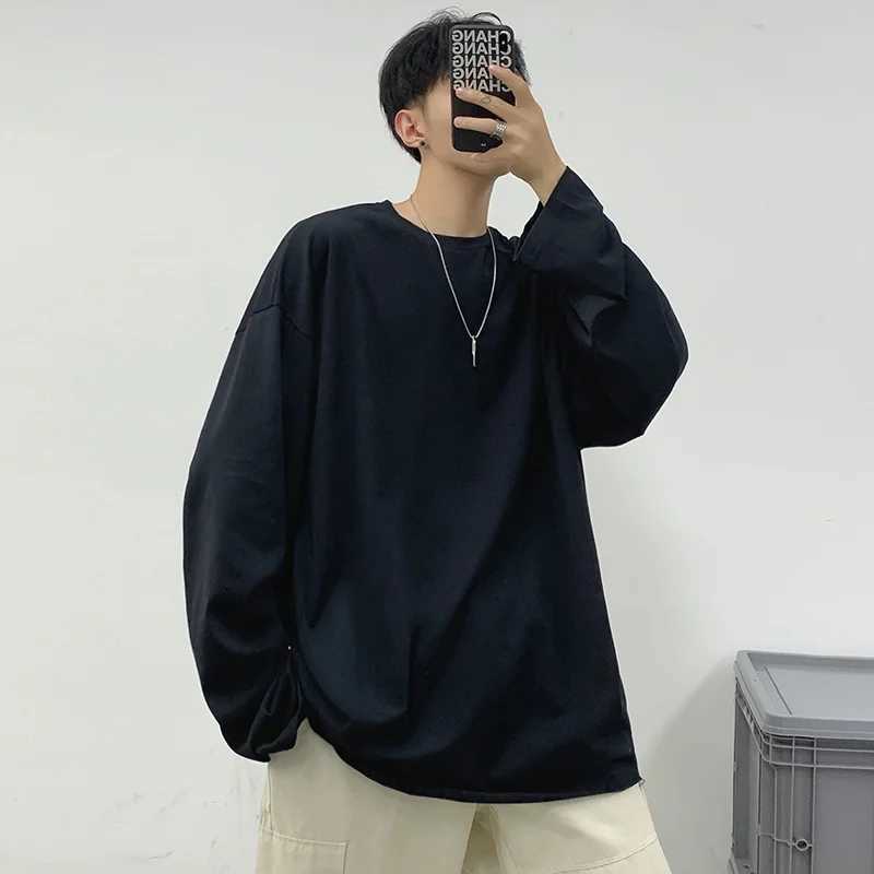 Privathinker Pure Cotton Mens Long Sleeve T-shirts Multicolor Casual Tops Large Size Unisex Luxury Tees ShirtX240919