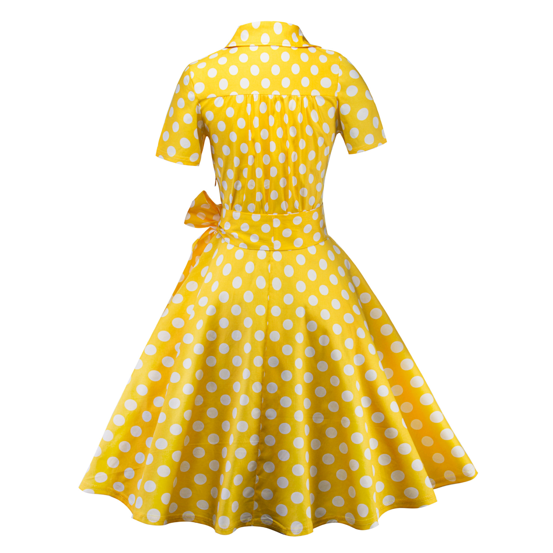 Vintage Large Skirt Hot Selling Mid Length Skirt For Women Hepburn Style French Polka Dot Dress