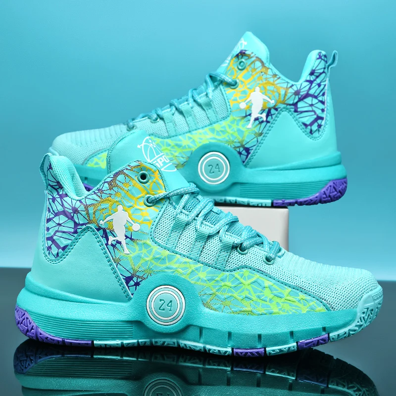 Men's Basketball Shoes Sports Breathable Athletic Training Outdoor Sneakers Non-Slip Field Original Student Male Basket Shoes
