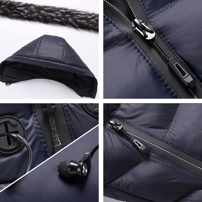 Winter Warm Waterproof Parkas Jacket Coat Mens Hooded Thick Windproof Casual Outwear Men Fashion Classic Brand Jackets Male