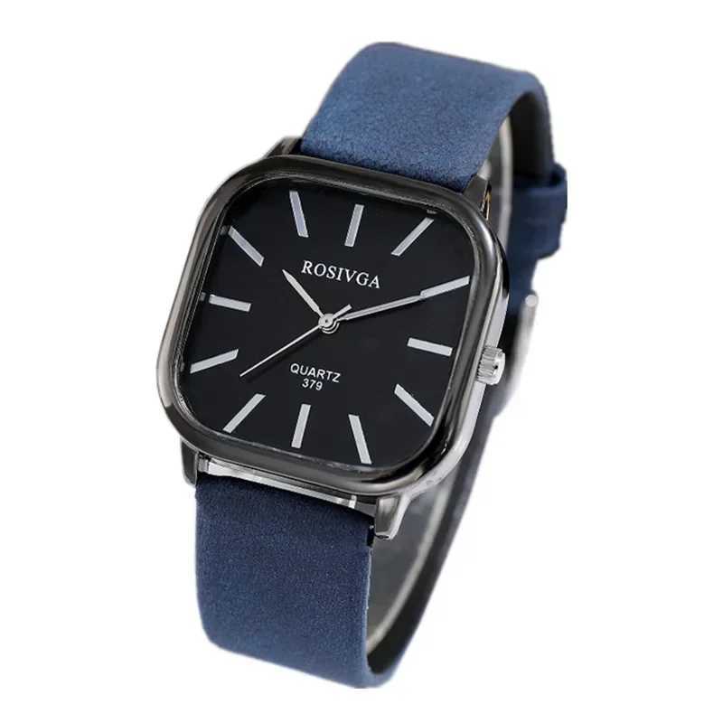 Retro Square Quartz Fashion Watch Simple Luxury Square Dial Waterproof Watches Leather Band Wristwatch for Men Women Clock RelojX240920