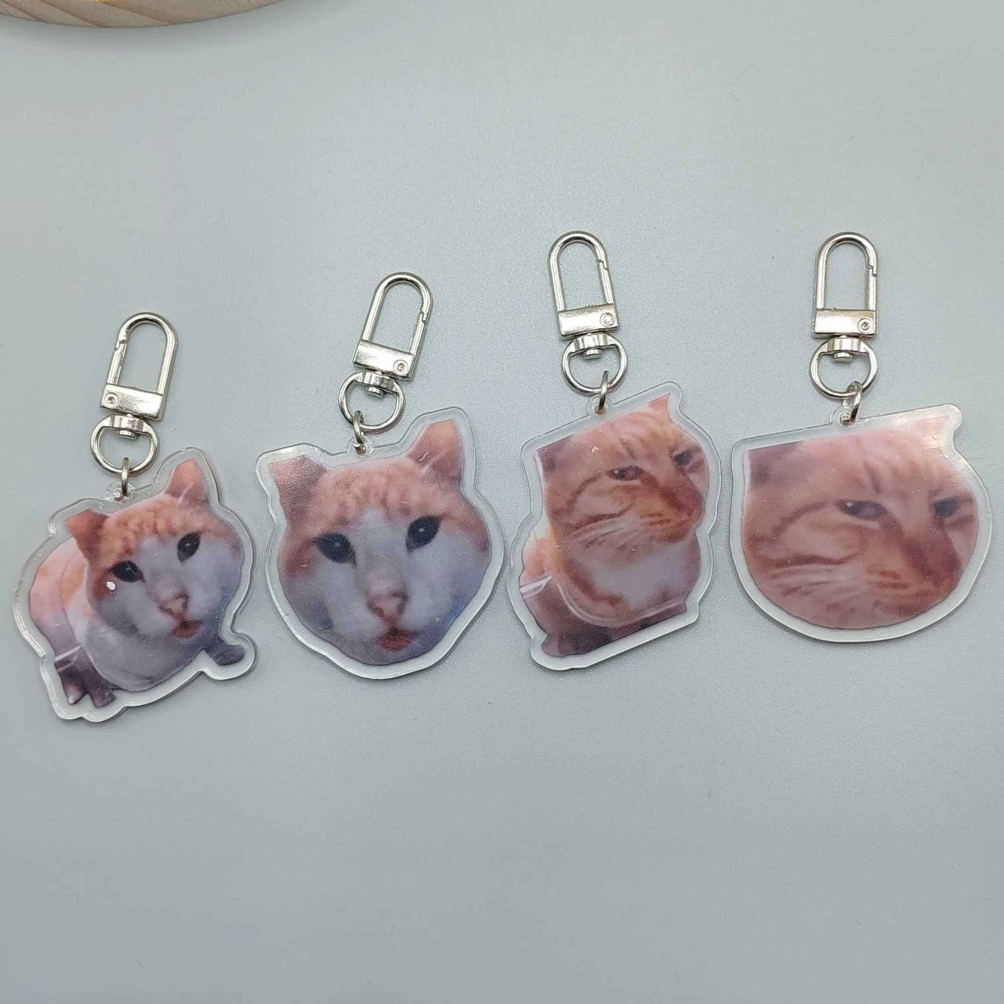 Silly Cat Feeder CameraCats Cat Looking At Camera MemeMr.Fresh Cat Eating Food meme Cute Fun Keychain Gift For Friend KeyringX240919