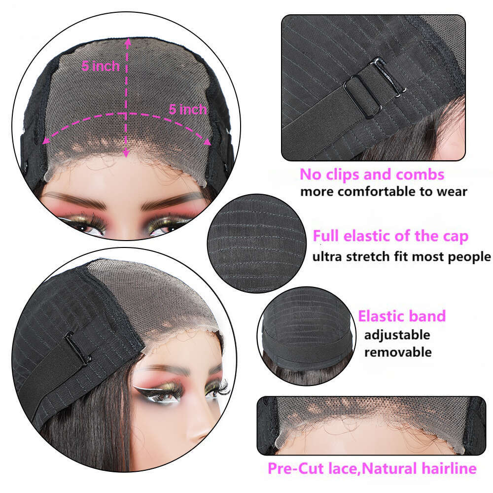 P4/30 Water Wave Bob Ready To Wear 5x5 HD Lace Closure Preplucked Curly Glueless Human Hair Wig