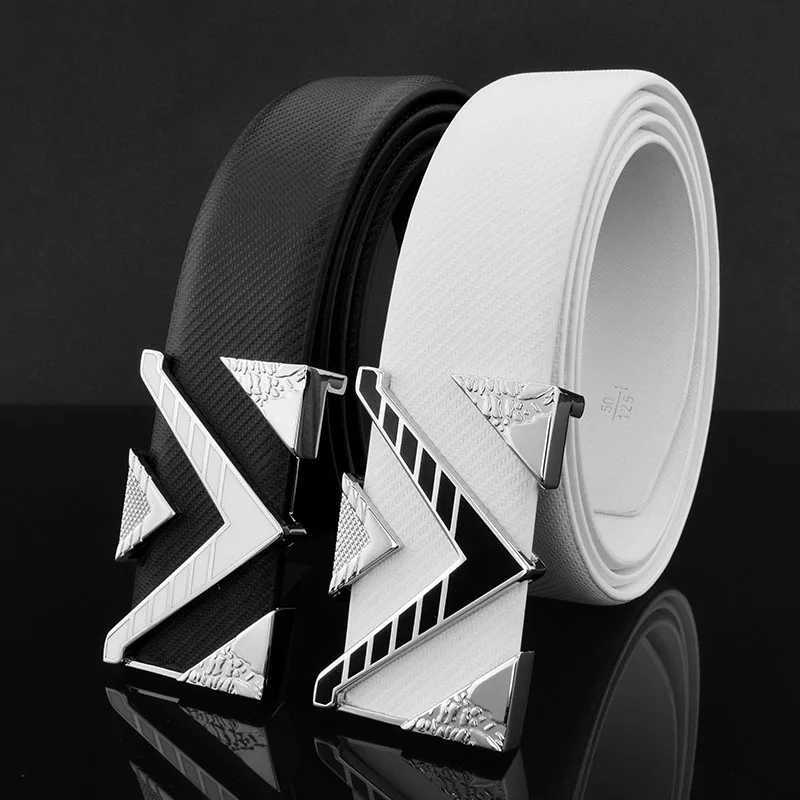 Designer Belt Mens High Quality Letter Buckle White Belt Leather Belt Mens Fashion Luxury Cowboy Belt W240920