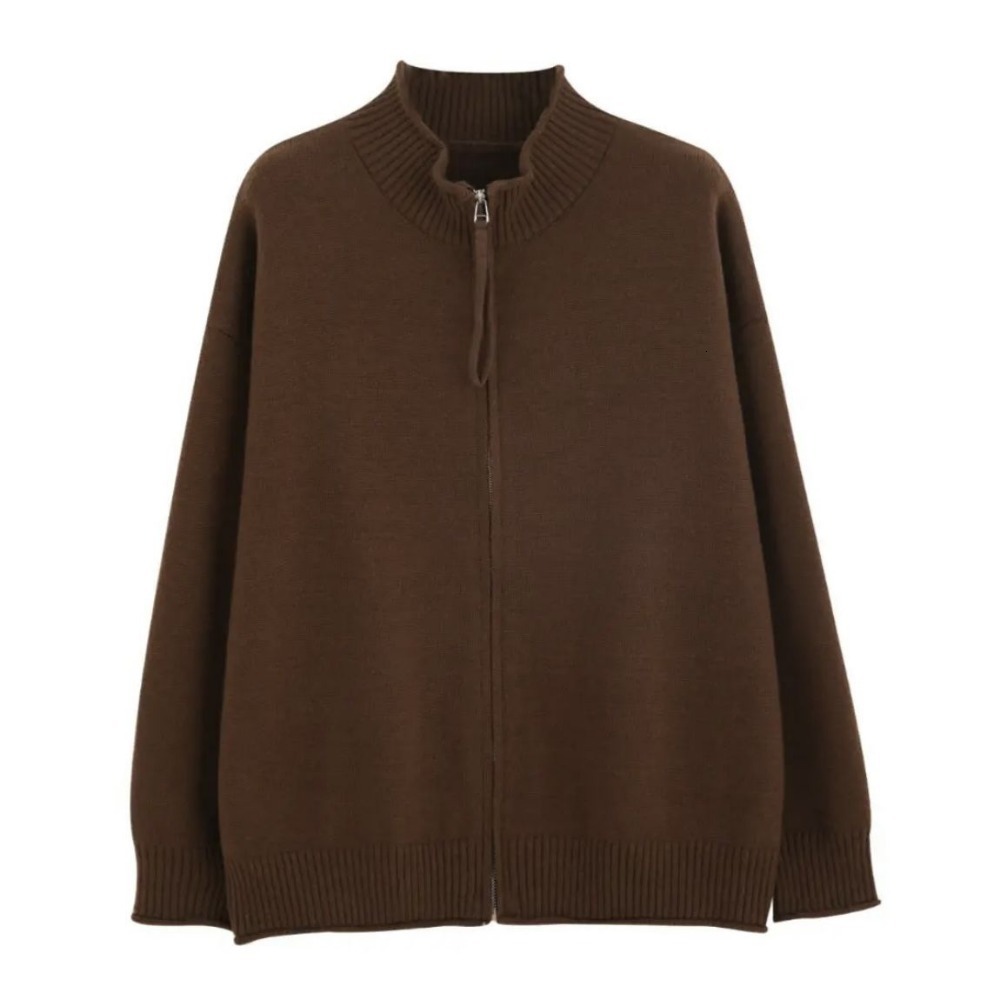 Fashion Slim Fit Knit Cardigan Men Japanese Autum Winter Solid Color Full Zip Up Sweater Casual Coats Jacket Mens Clothes 2024